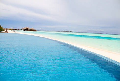 PIscina infinita infinity pool, Maldivas