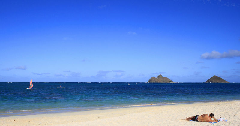 Playa de Lanikai, en Hawaii